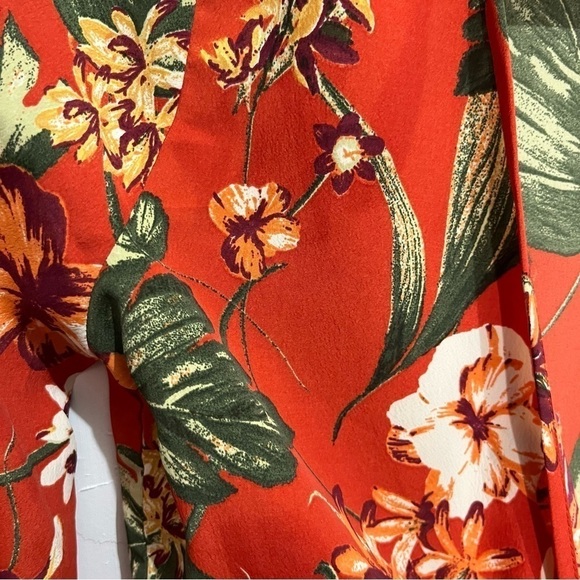 American Rag Tropical Print Tie Front Crop Top XS - Picture 7 of 13